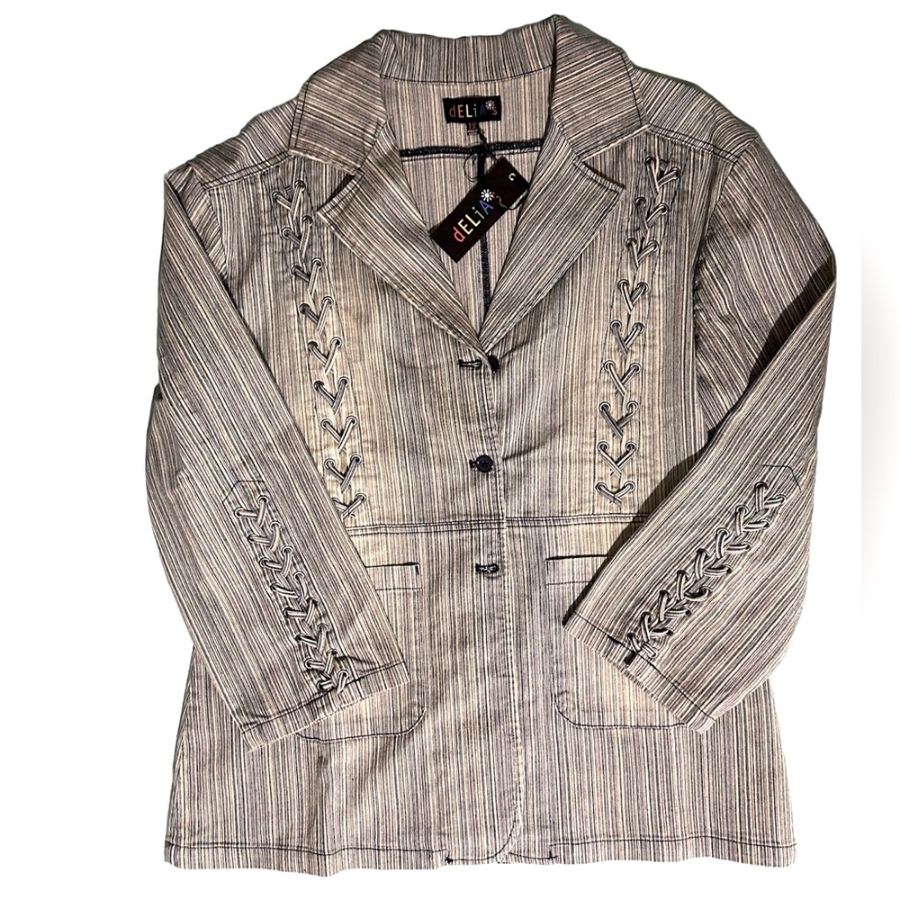 Dolls Kill dELiA*s Plus Sliding Doors Pinstripe
Blazer